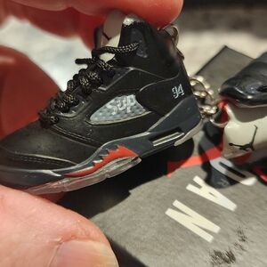 Jordan Black and Red  Sneaker Keychain